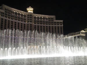 The magnificent Fountains of Bellagio.